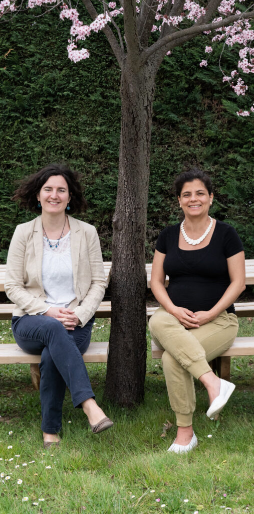 Sarah Jones and Natalia Estrada Carmona at the Montpellier headquarter